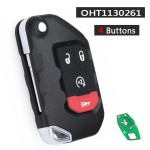 2018-2024 Jeep Wrangler Gladiator / 4-Button Smart Flip Key / PN: 68416784AA / OHT1130261 / SIP22 (AFTERMARKET)